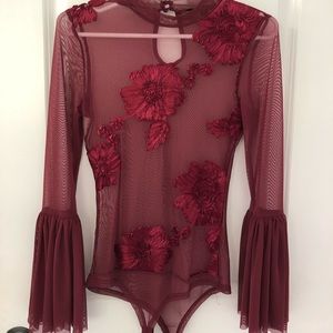 Mesh Floral Bodysuit